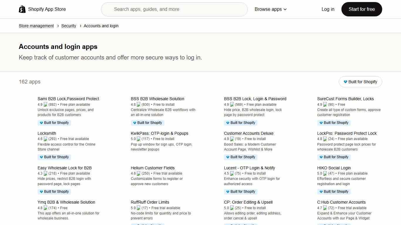 Best Accounts and login Apps For 2026 - Shopify App Store